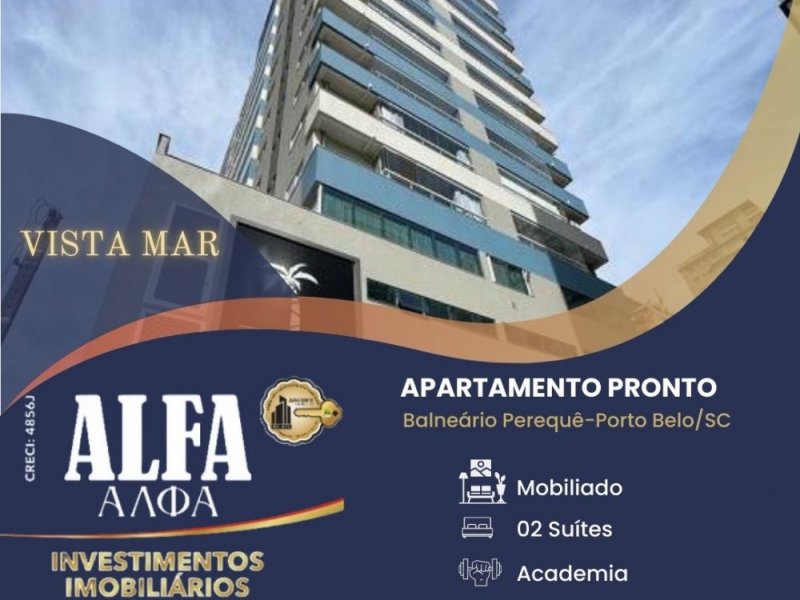 Apartamento  vista mar novo mobiliado