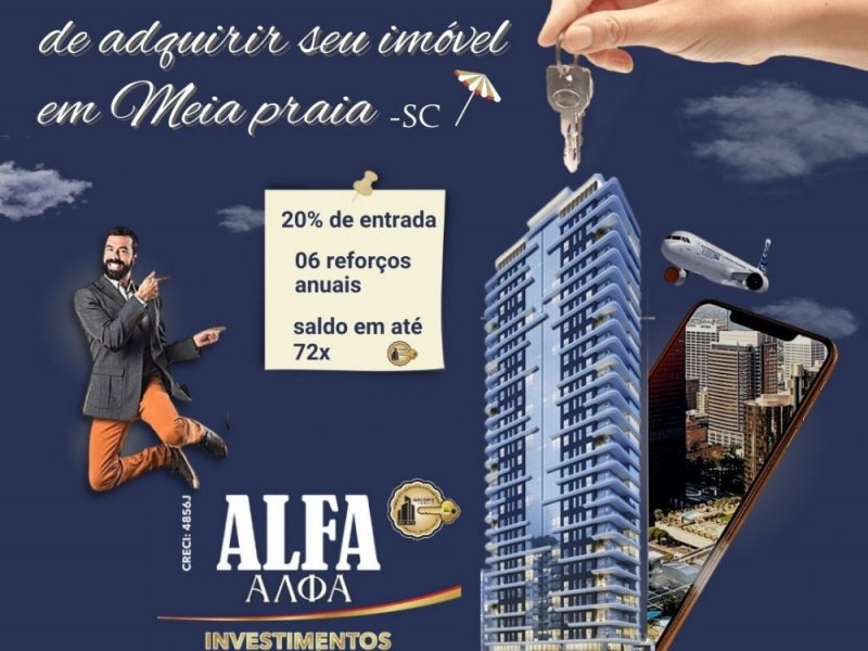 Apartamento em meia praia, itapema // al