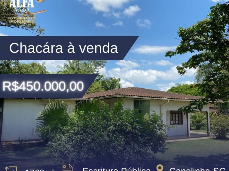 Chácara à  venda em canelinha-sc