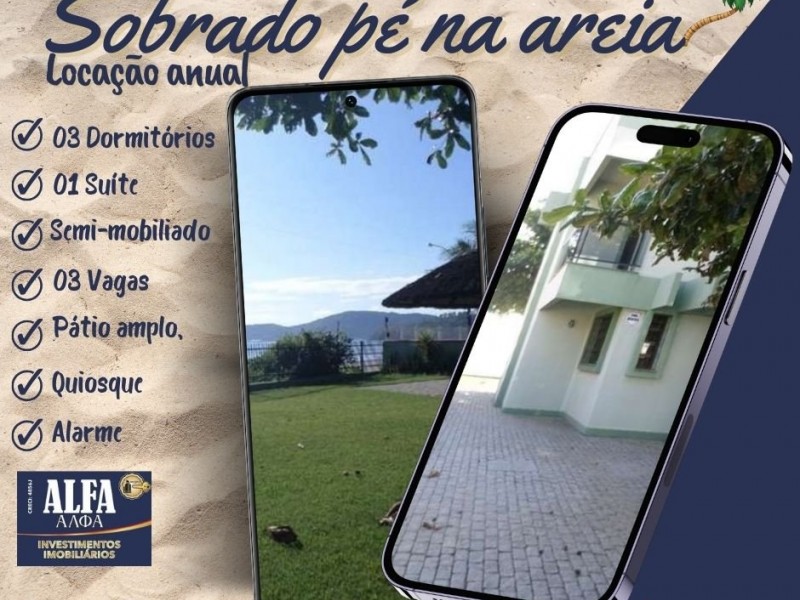 Sobrado frente mar //  locado